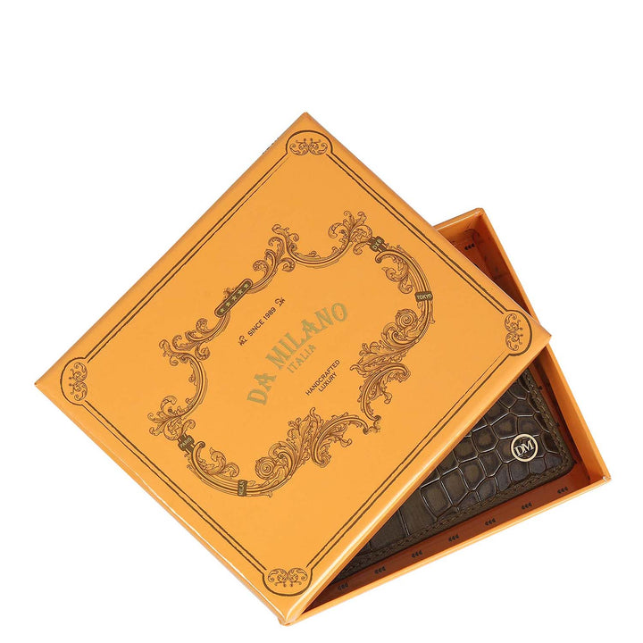 Military Green Bifold Leather Mens Wallet