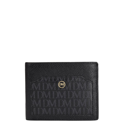 Monogram Franzy Leather Mens Wallet - Black