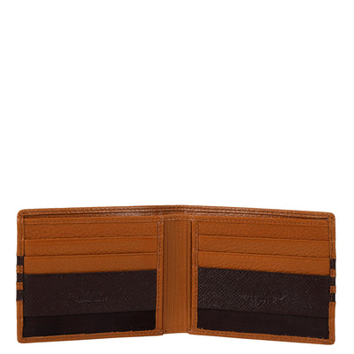 Wax Leather Mens Wallet - Tan
