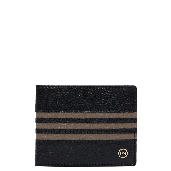 Black Bifold Leather Mens Wallet