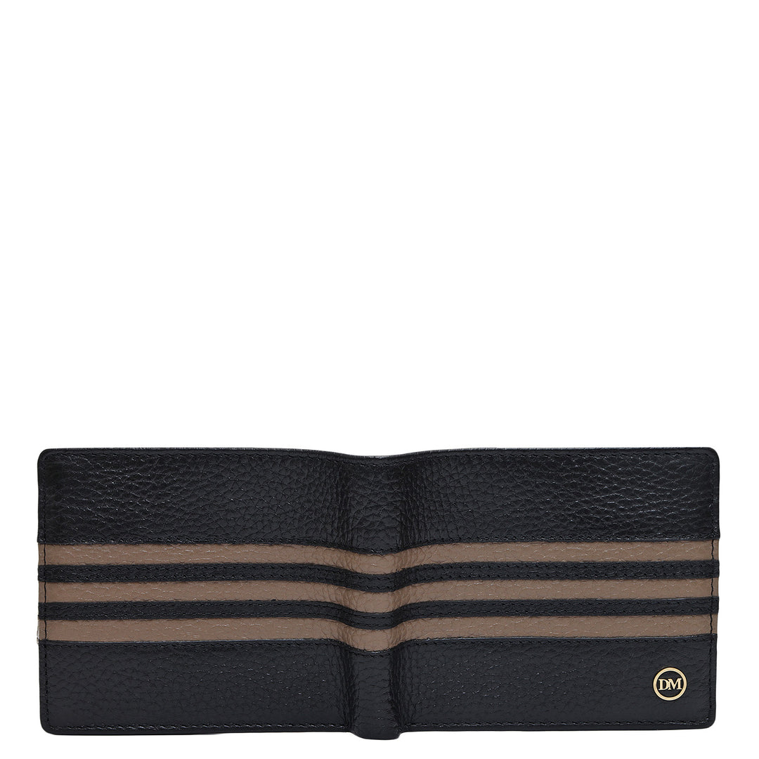 Black Bifold Leather Mens Wallet