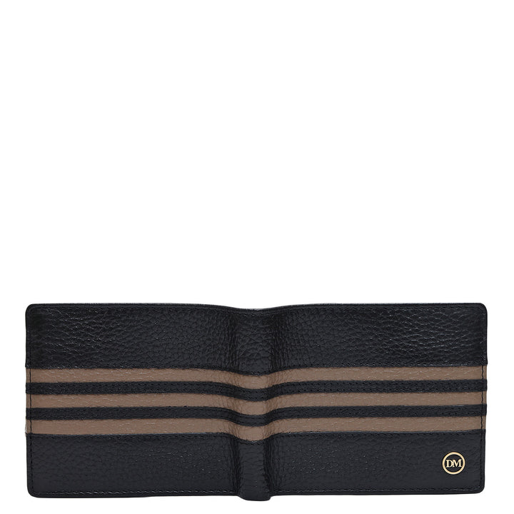 Black Bifold Leather Mens Wallet