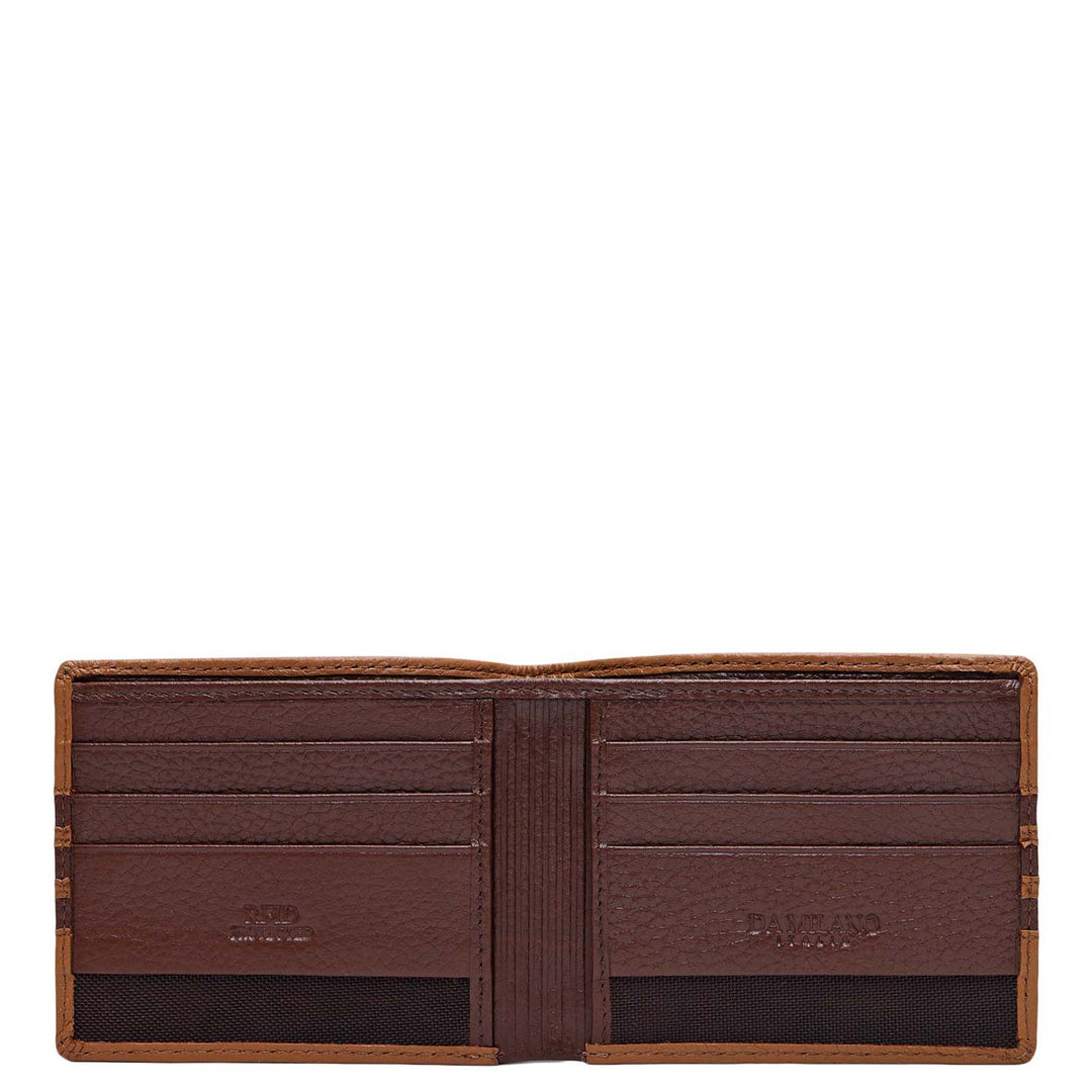 Caramel Bifold Leather Mens Wallet