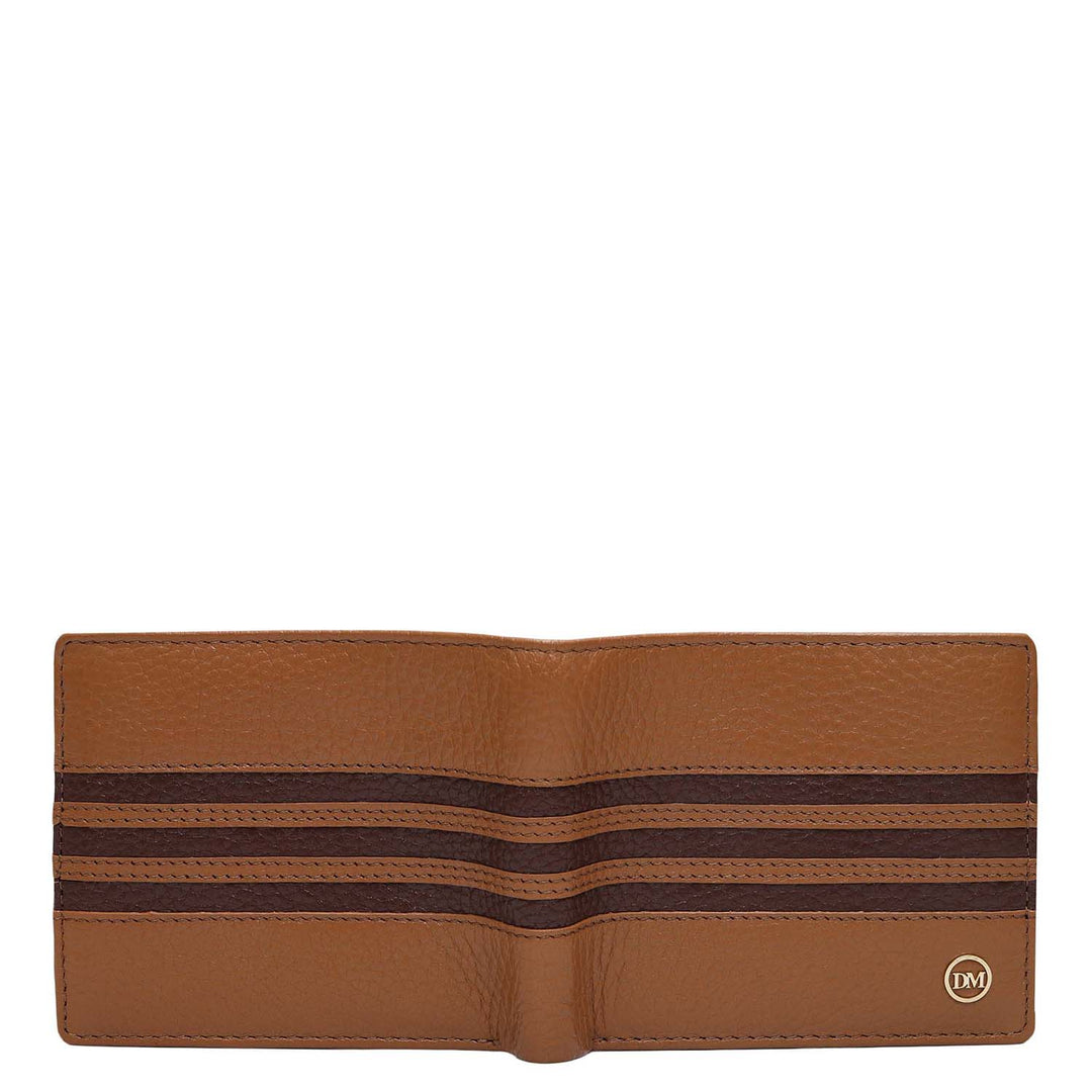 Caramel Bifold Leather Mens Wallet