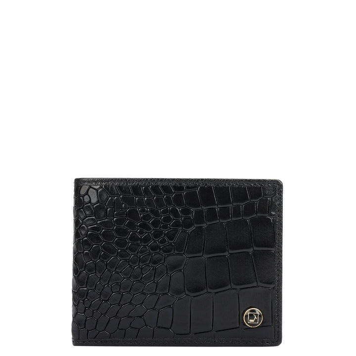 Black Bifold Leather Mens Wallet