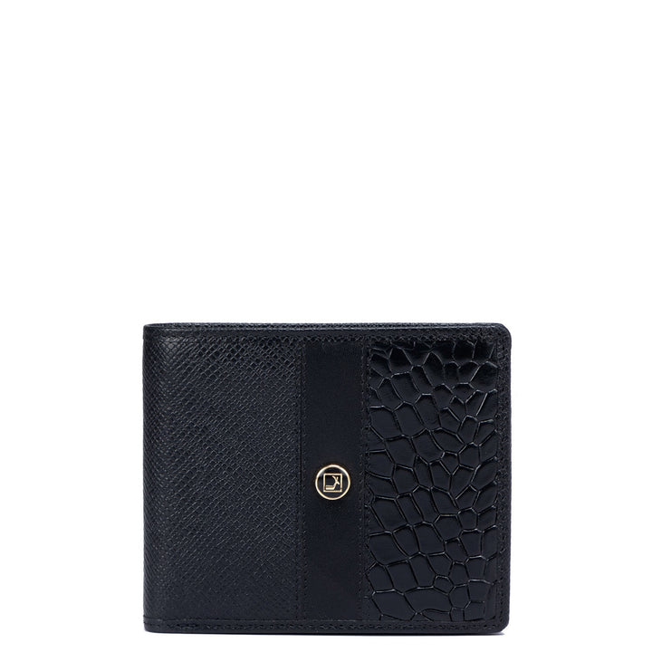 Black Bifold Leather Mens Wallet
