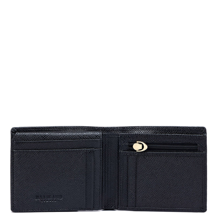 Black Bifold Leather Mens Wallet