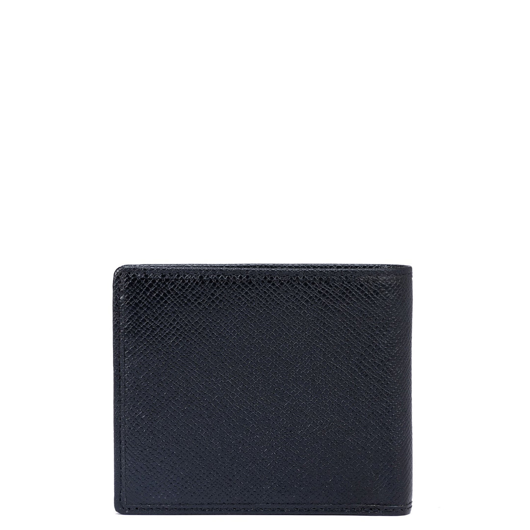 Black Bifold Leather Mens Wallet