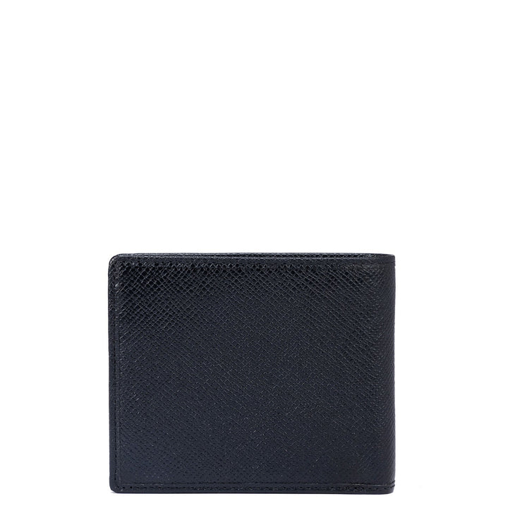 Black Bifold Leather Mens Wallet