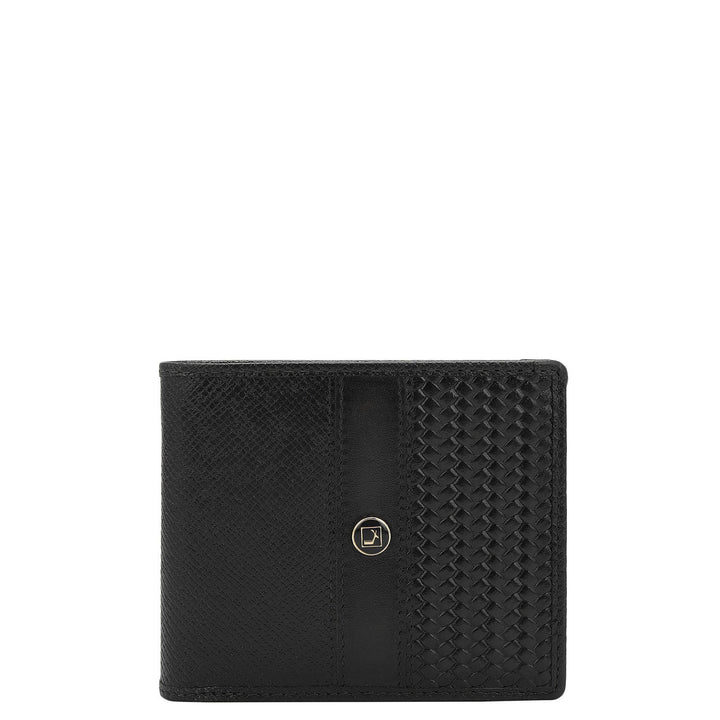 Black Bifold Leather Mens Wallet