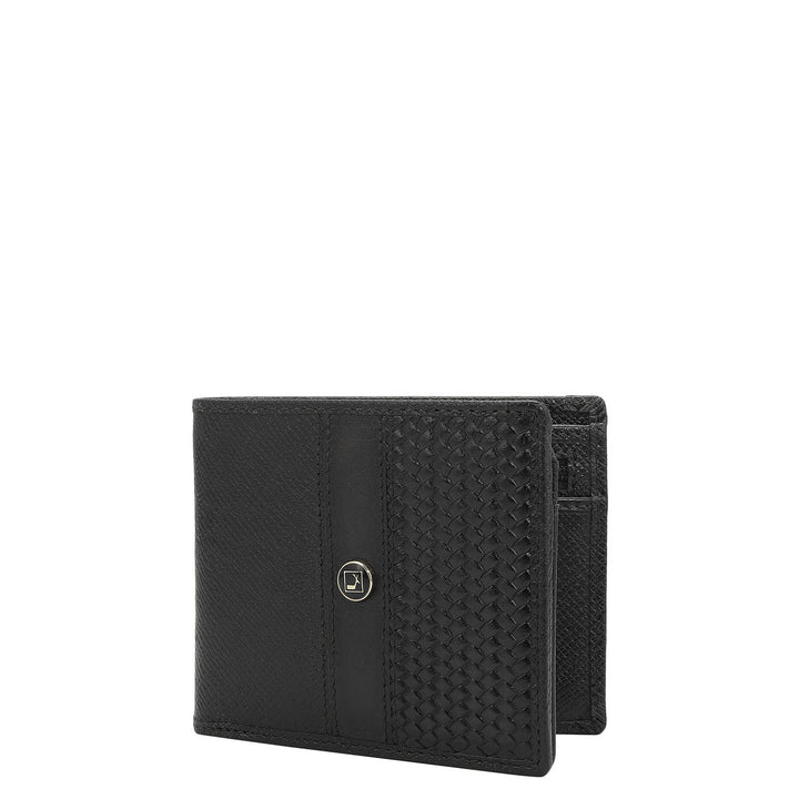 Black Bifold Leather Mens Wallet