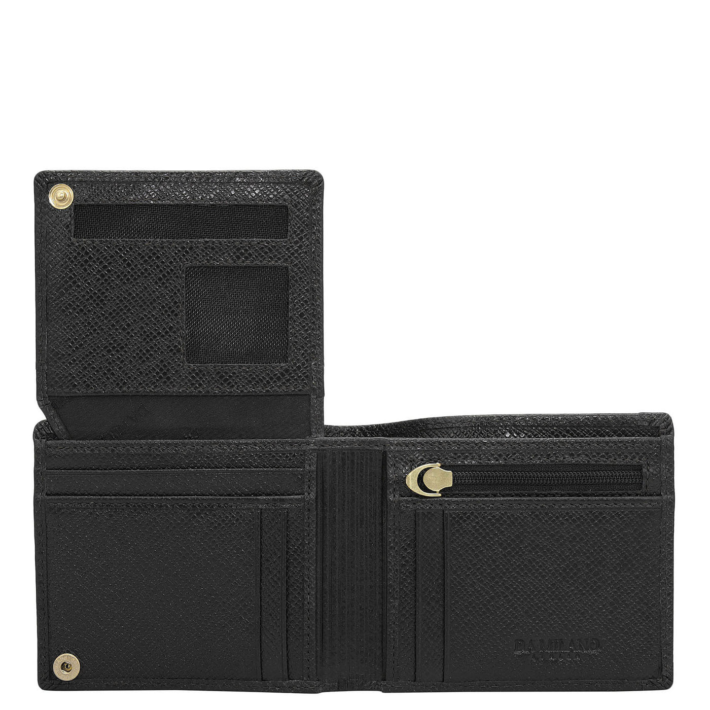 Black Bifold Leather Mens Wallet