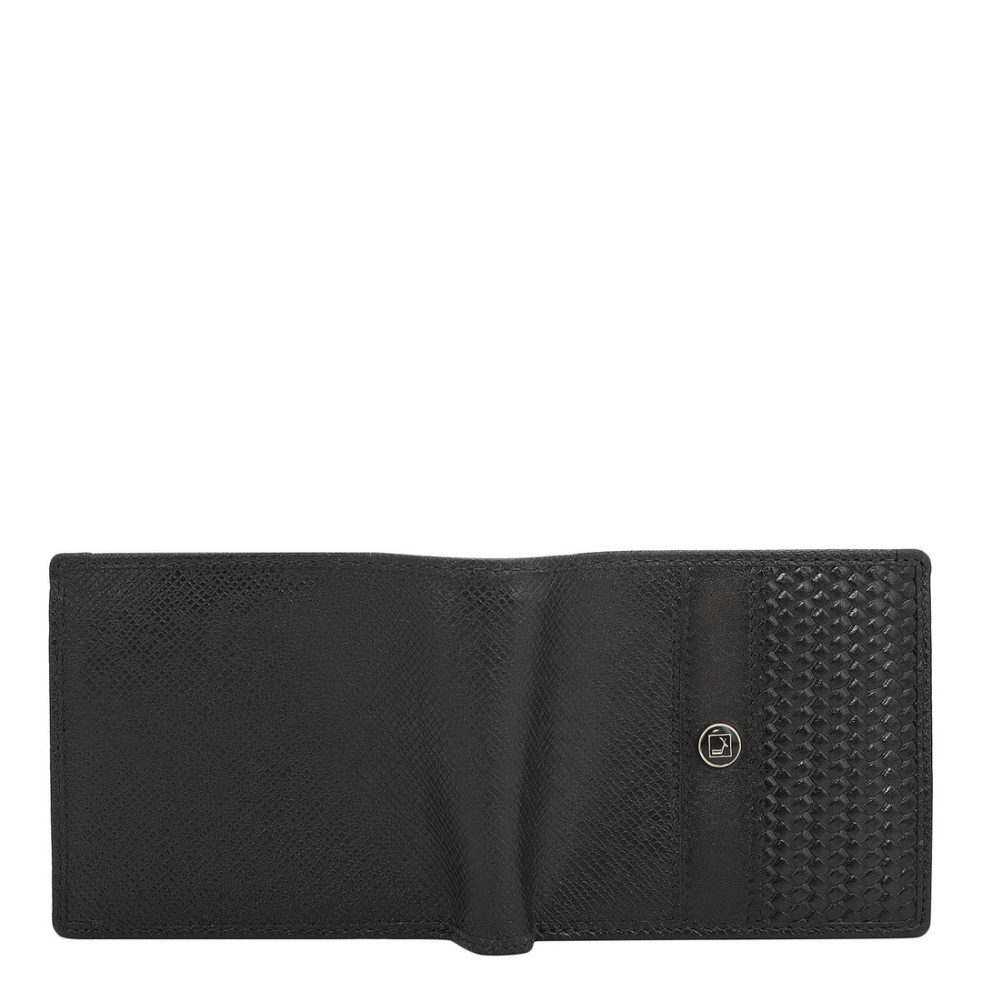 Black Bifold Leather Mens Wallet