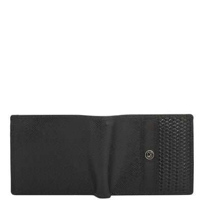 Black Bifold Leather Mens Wallet