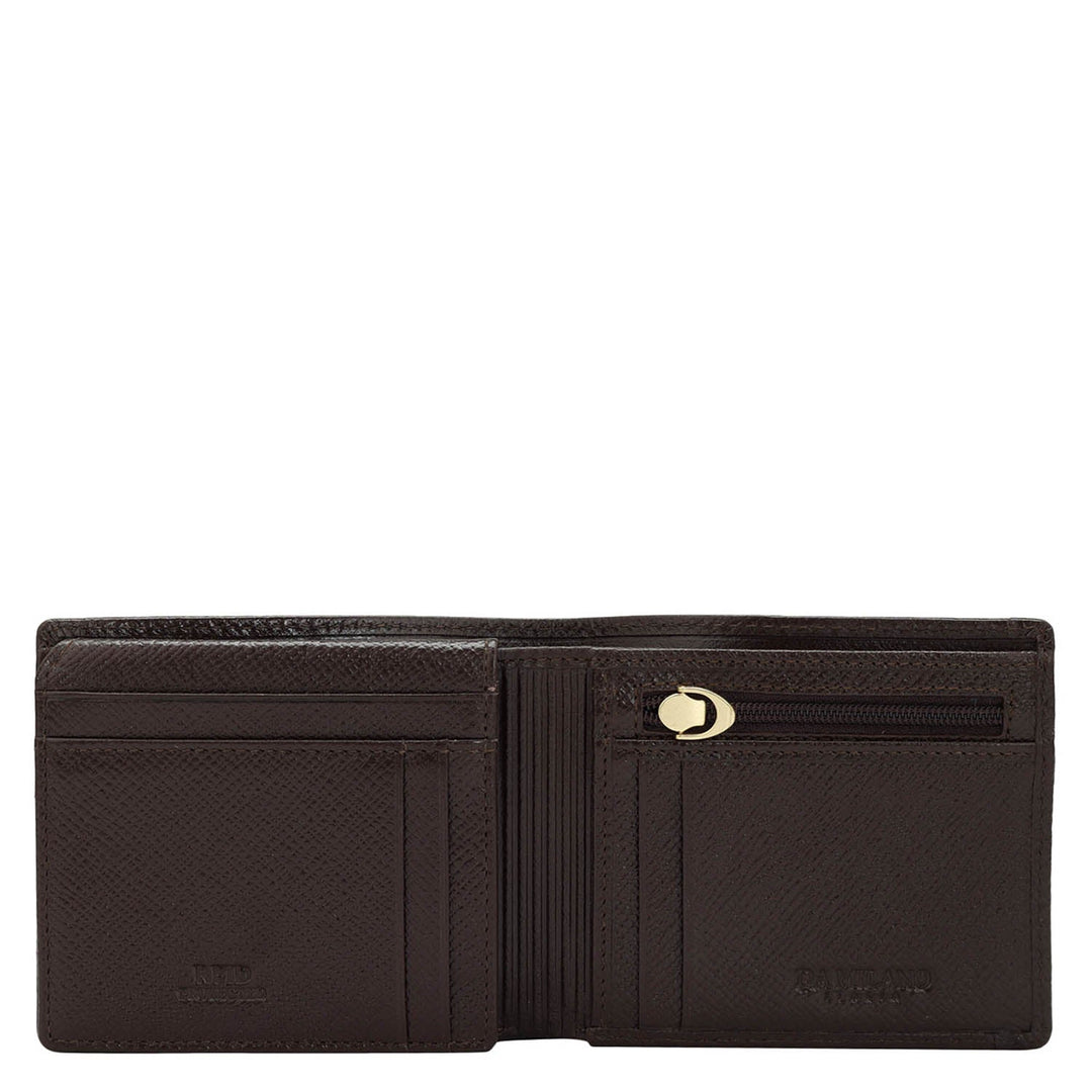 Chocolate Bifold Leather Mens Wallet