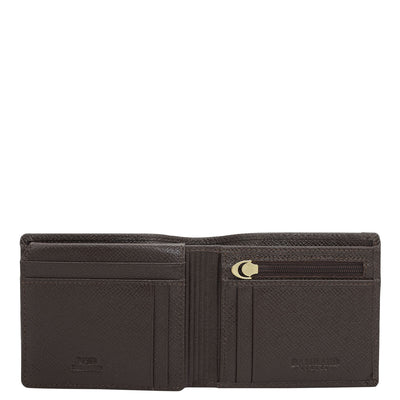Chocolate Bifold Leather Mens Wallet