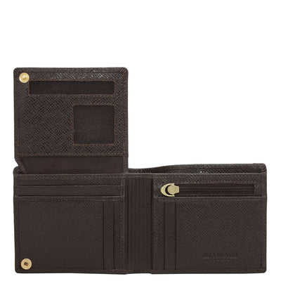 Chocolate Bifold Leather Mens Wallet