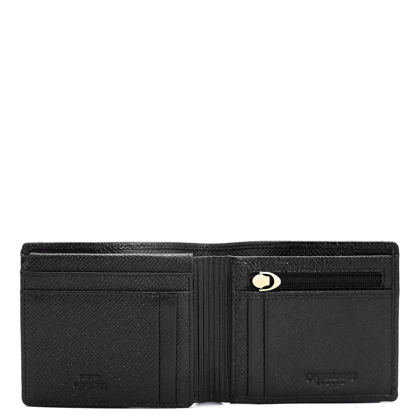 Franzy Croco Leather Mens Wallet - Black