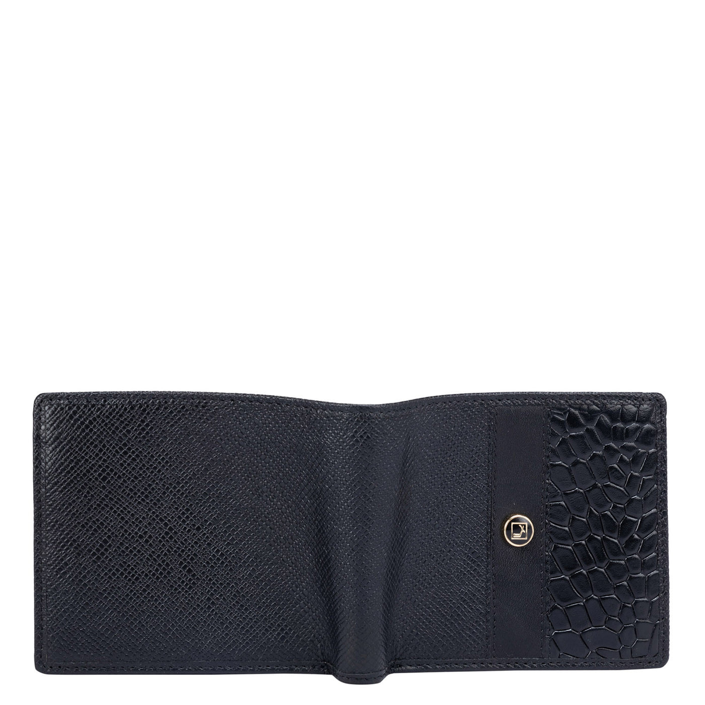 Franzy Croco Leather Mens Wallet - Black