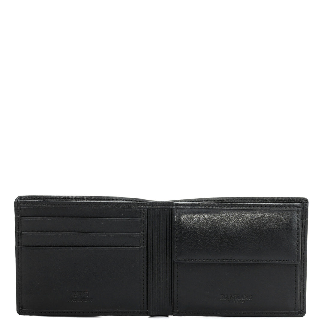 Black Bifold Leather Mens Wallet