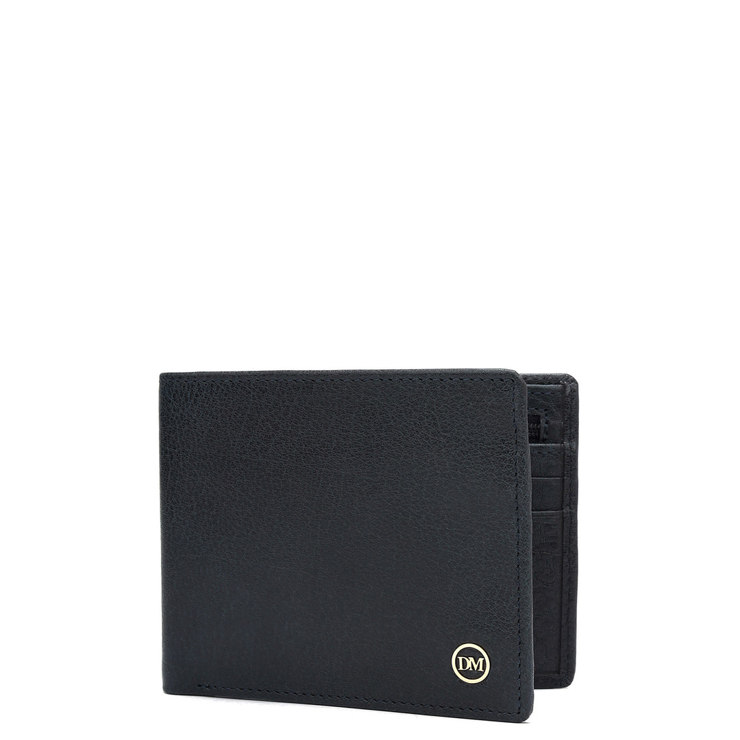 Navy Bifold Leather Mens Wallet