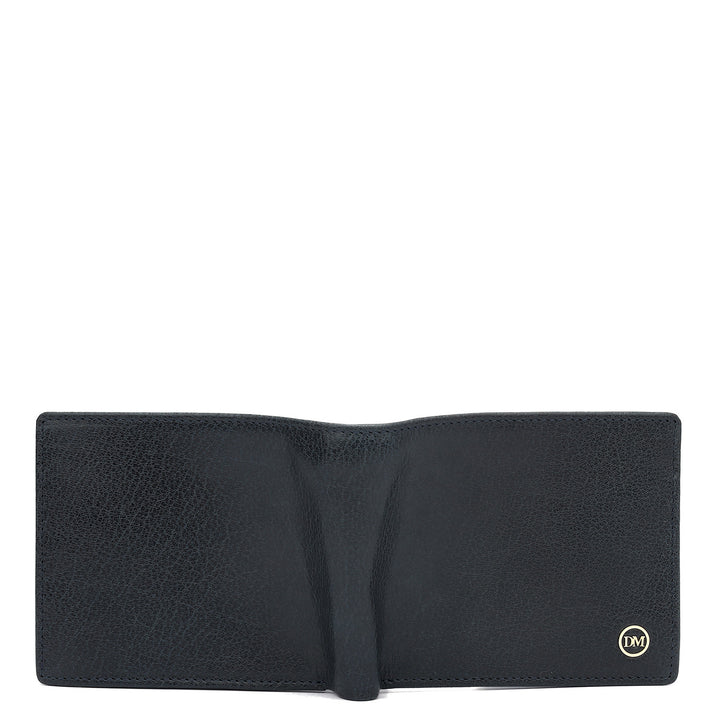 Navy Bifold Leather Mens Wallet