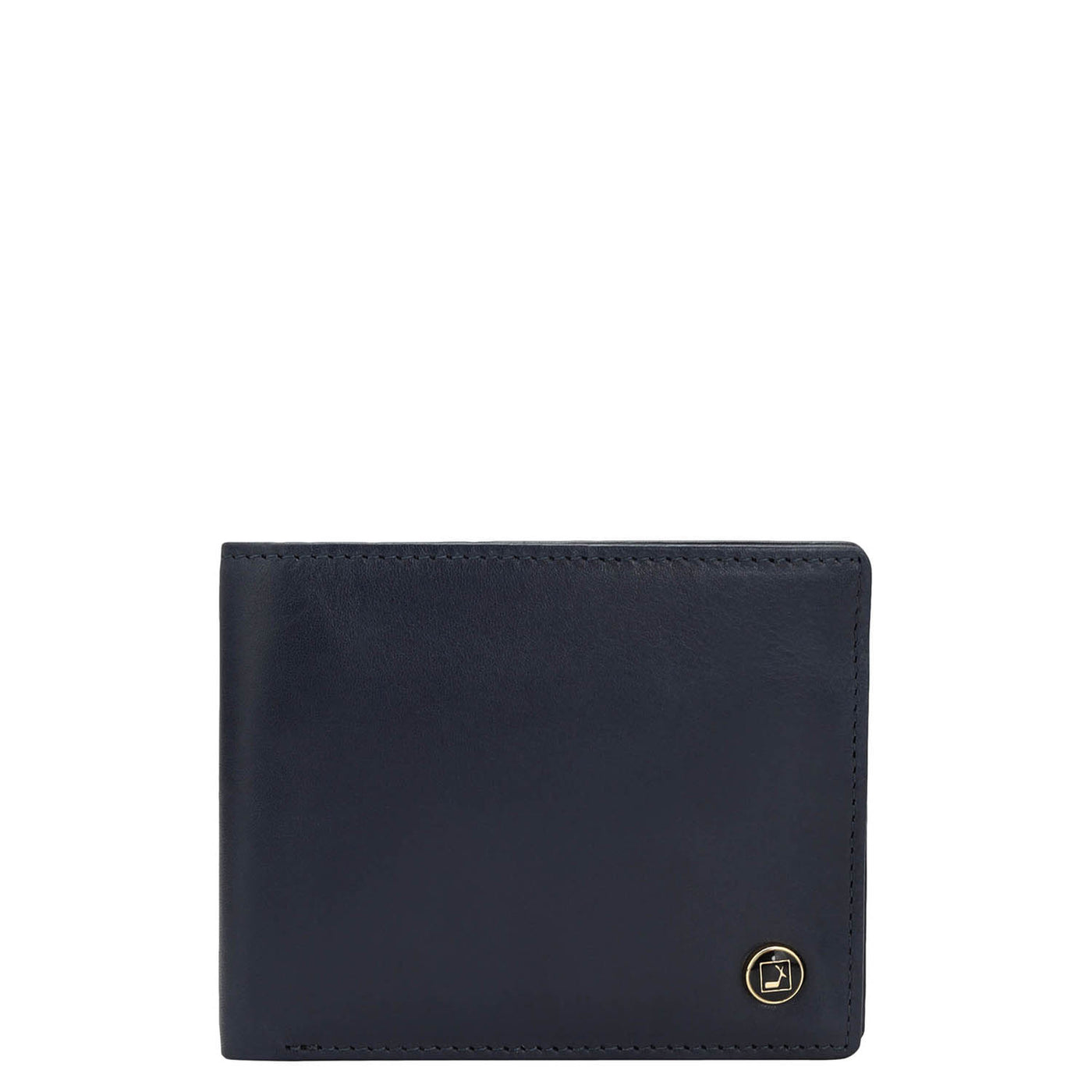 Calf Leather Mens Wallet - Navy