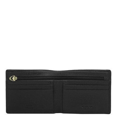 Black Bifold Leather Mens Wallet