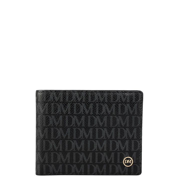 Black Bifold Leather Mens Wallet