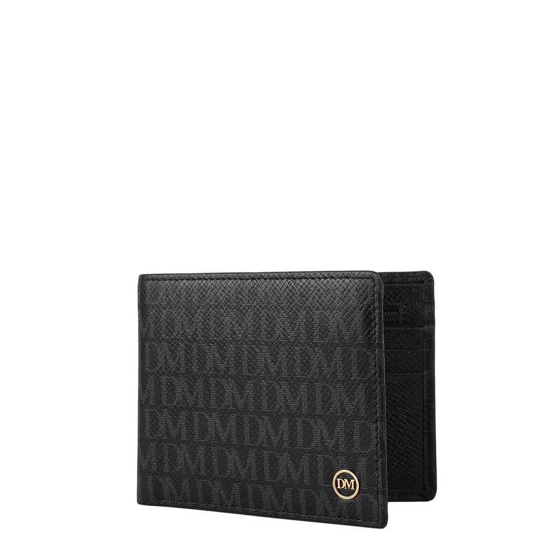 Black Bifold Leather Mens Wallet