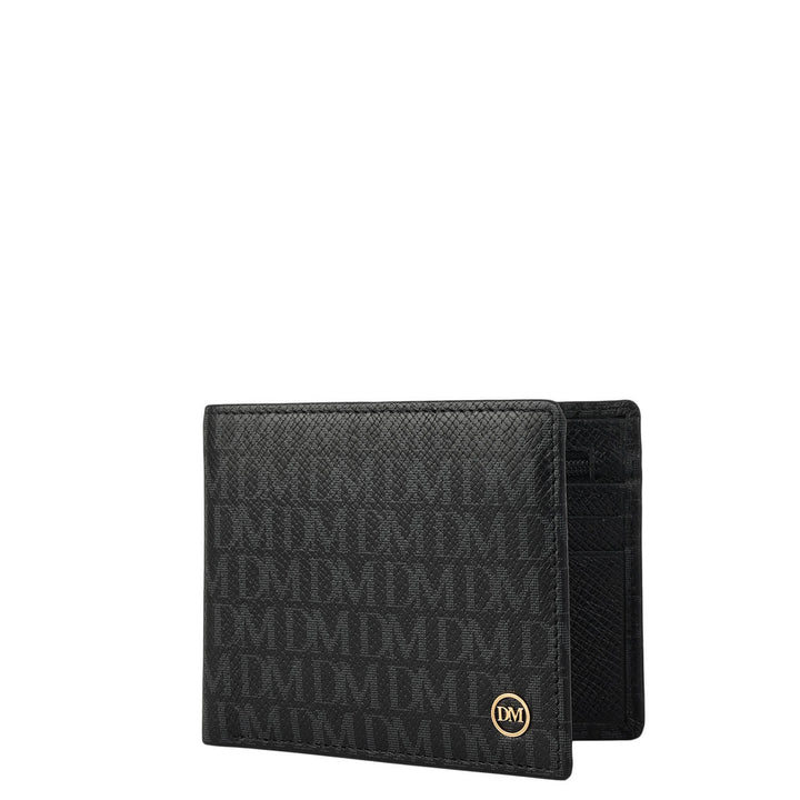 Black Bifold Leather Mens Wallet