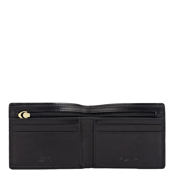 Black Bifold Leather Mens Wallet
