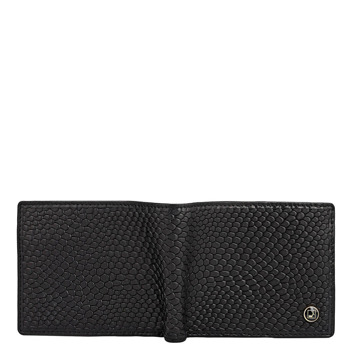 Black Bifold Leather Mens Wallet