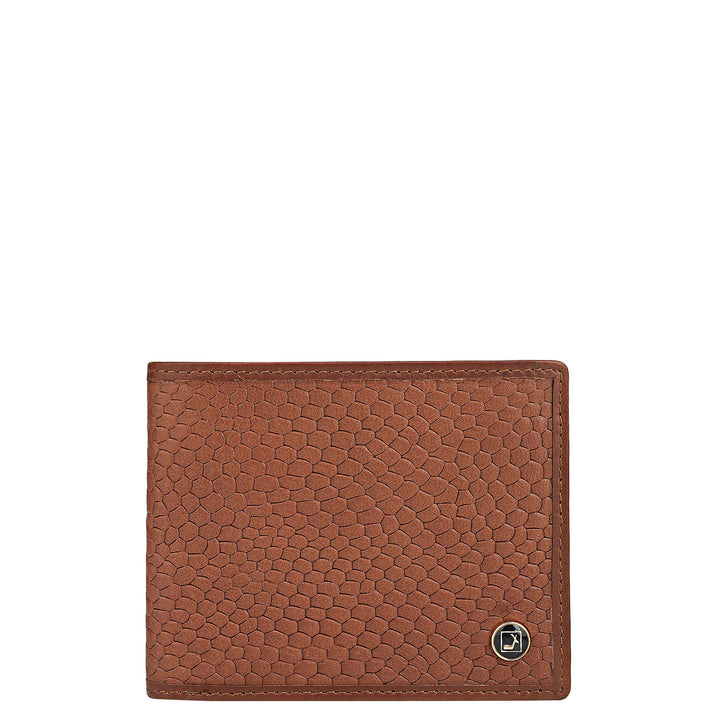 Cognac Bifold Leather Mens Wallet