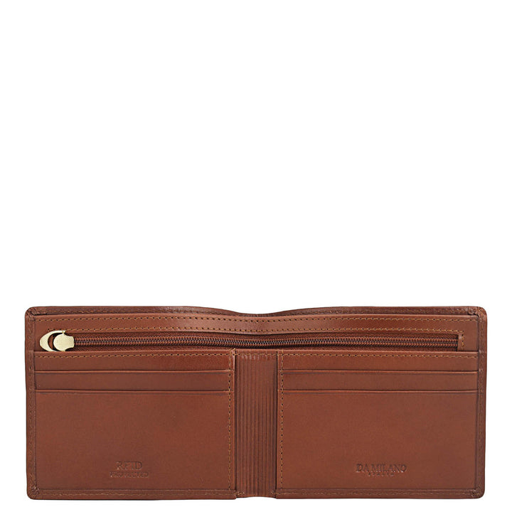 Cognac Bifold Leather Mens Wallet