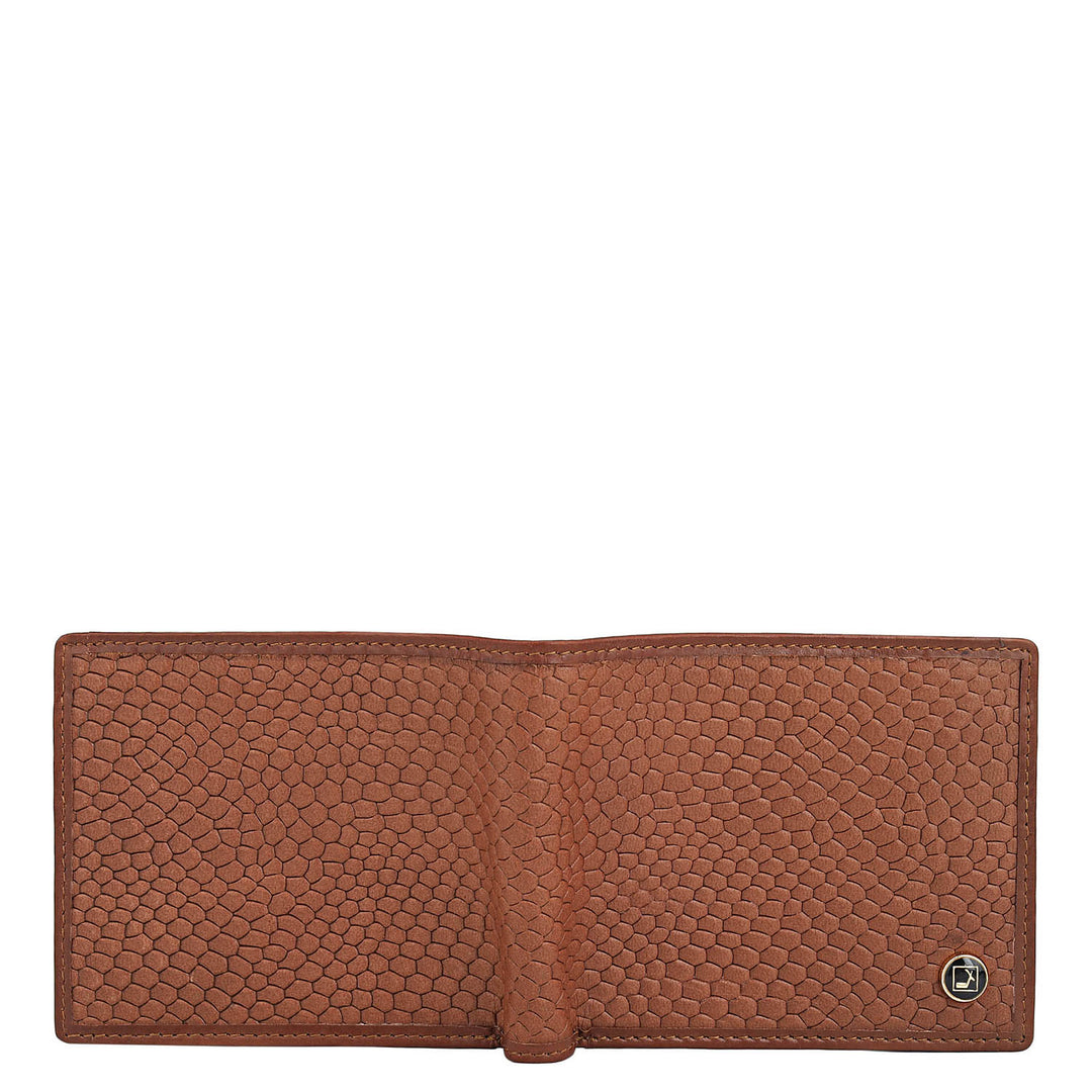Cognac Bifold Leather Mens Wallet