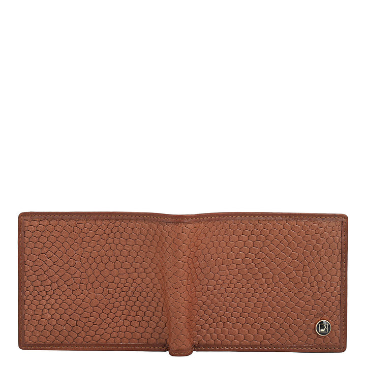 Cognac Bifold Leather Mens Wallet