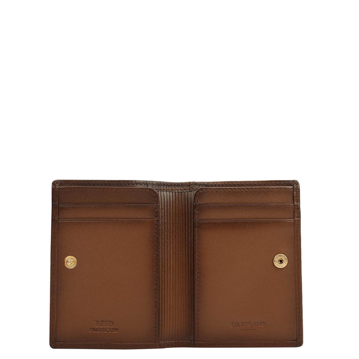 Cognac Bifold Leather Mens Wallet