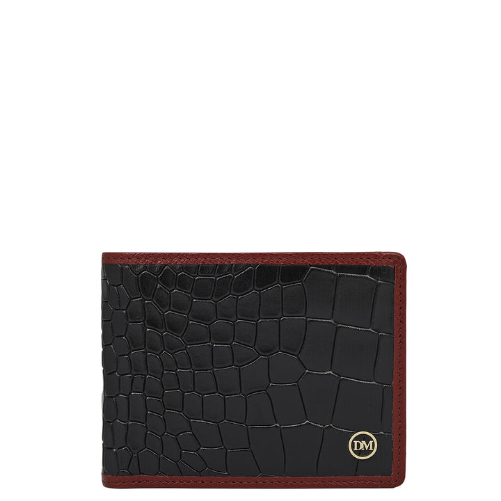 Black Bifold Leather Mens Wallet