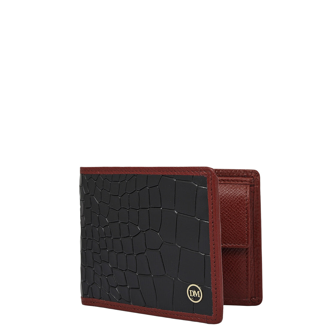Black Bifold Leather Mens Wallet