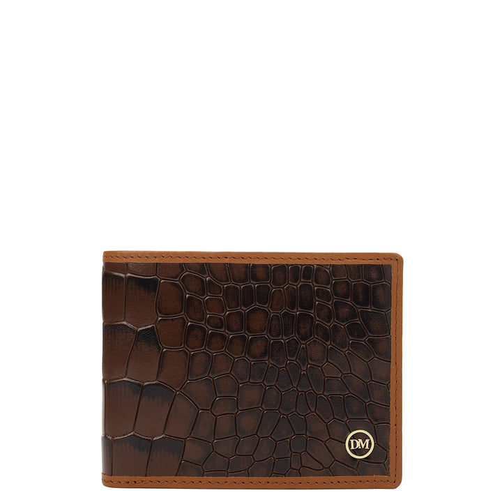 Walnut Bifold Leather Mens Wallet