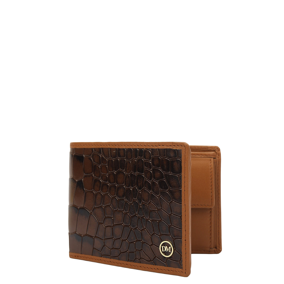 Walnut Bifold Leather Mens Wallet