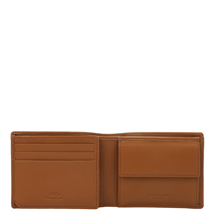 Walnut Bifold Leather Mens Wallet