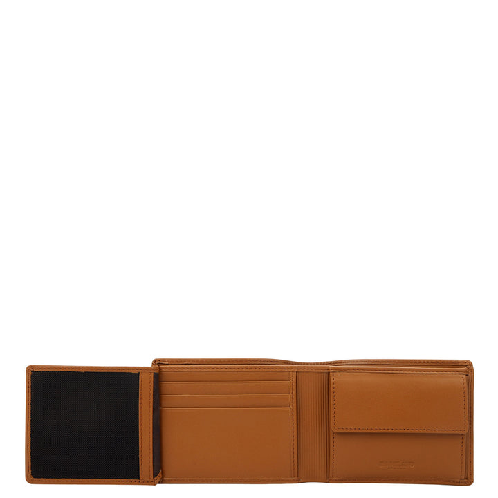 Walnut Bifold Leather Mens Wallet
