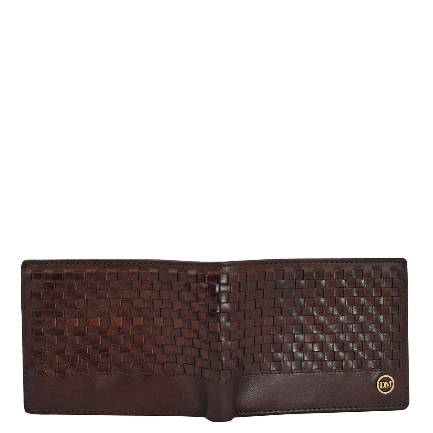 Mat Plain Leather Mens Wallet - Brown