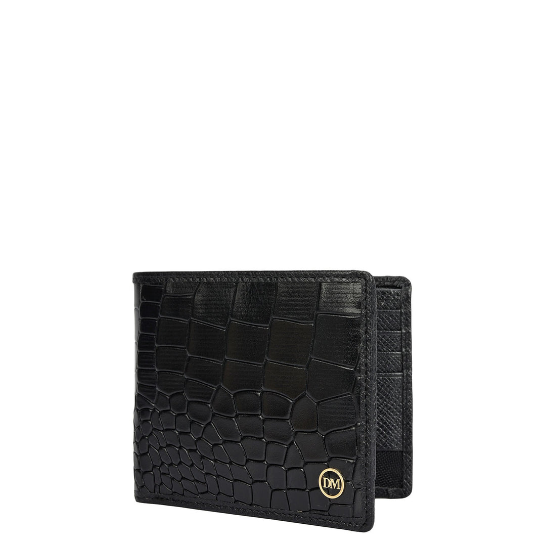 Black Bifold Leather Mens Wallet