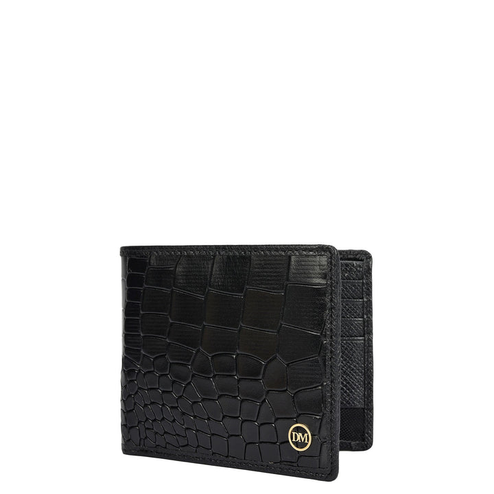 Black Bifold Leather Mens Wallet