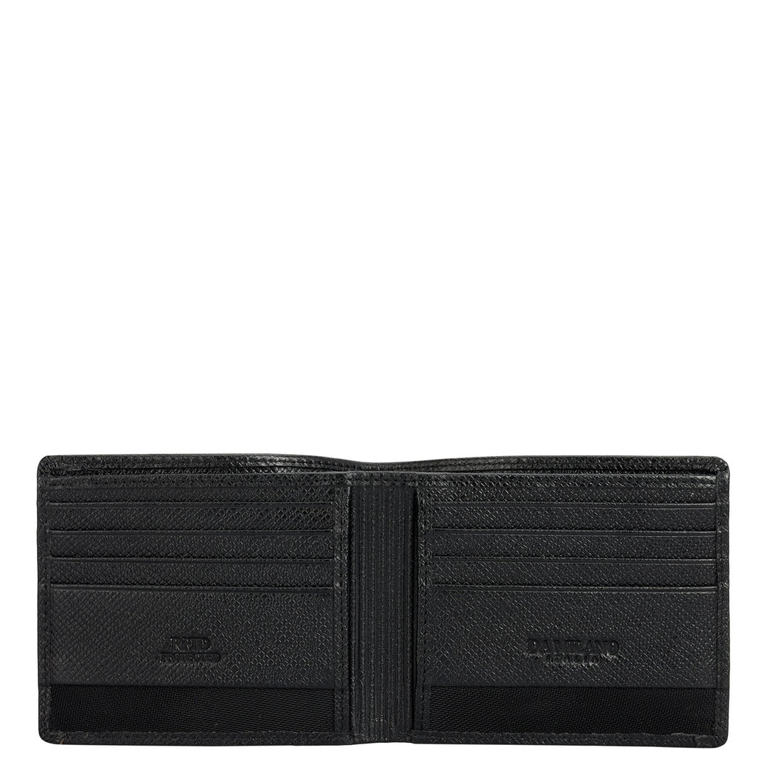 Black Bifold Leather Mens Wallet