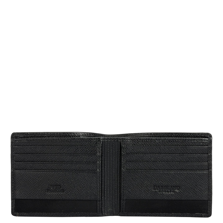 Black Bifold Leather Mens Wallet