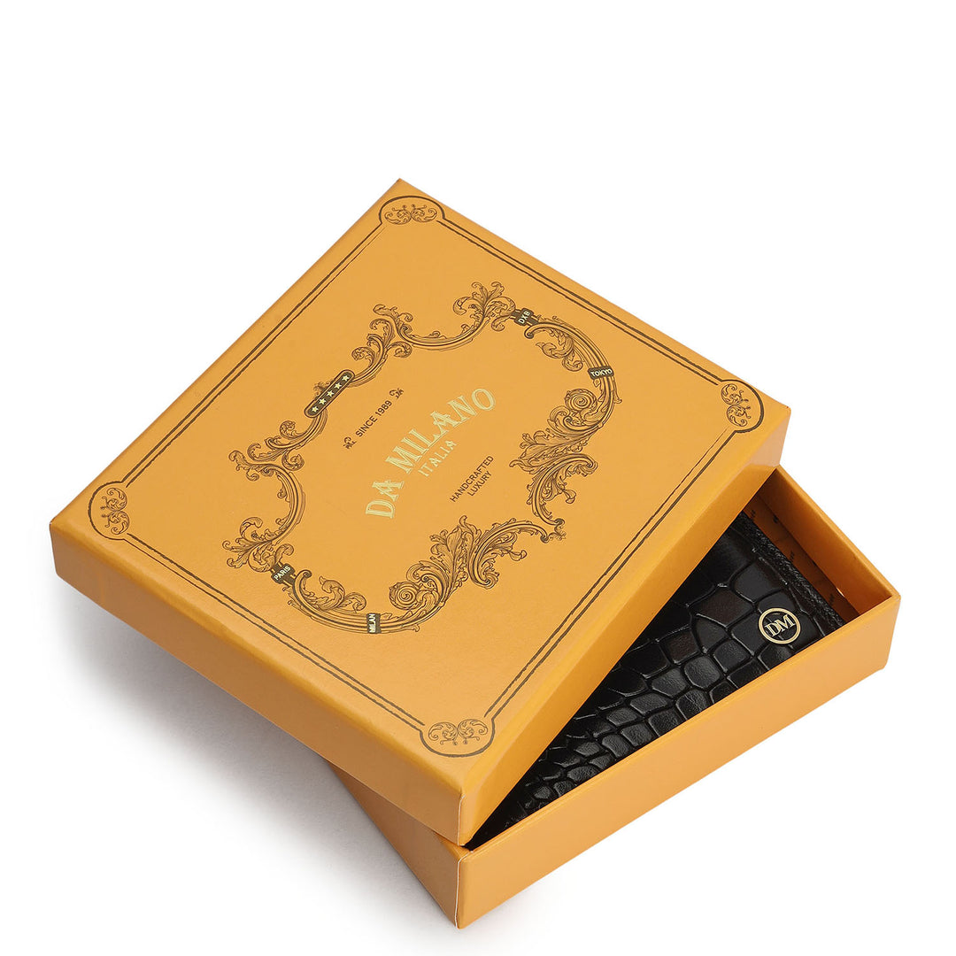 Black Bifold Leather Mens Wallet